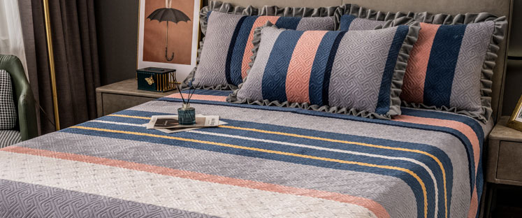 3件套特大號被子,帶枕套,用作床罩/被單/床罩